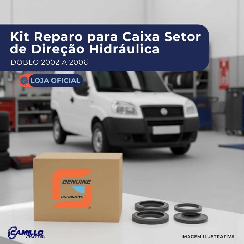 Kit Retentor Caixa Direção Hidráulica Fiat Doblò 2002 a 2006 Alta Durabilidade