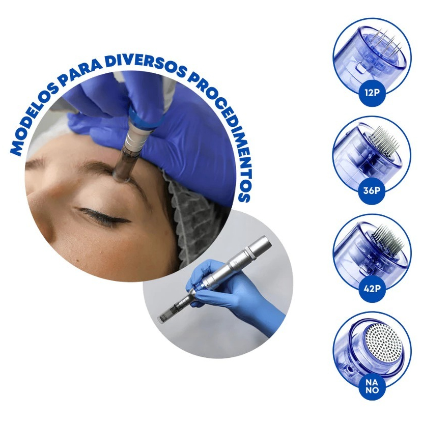 Cartucho para Dermapen 12, 36, 42 e Nano para microagulhamento C/ Anvisa - Royal Steel.