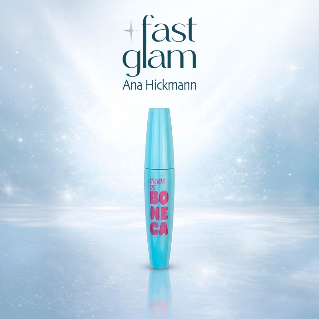 Máscara de Cílios Cílios de Boneca Efeito Volume e Definição Fast Glam Ana Hickmann em Oferta na Shopee
