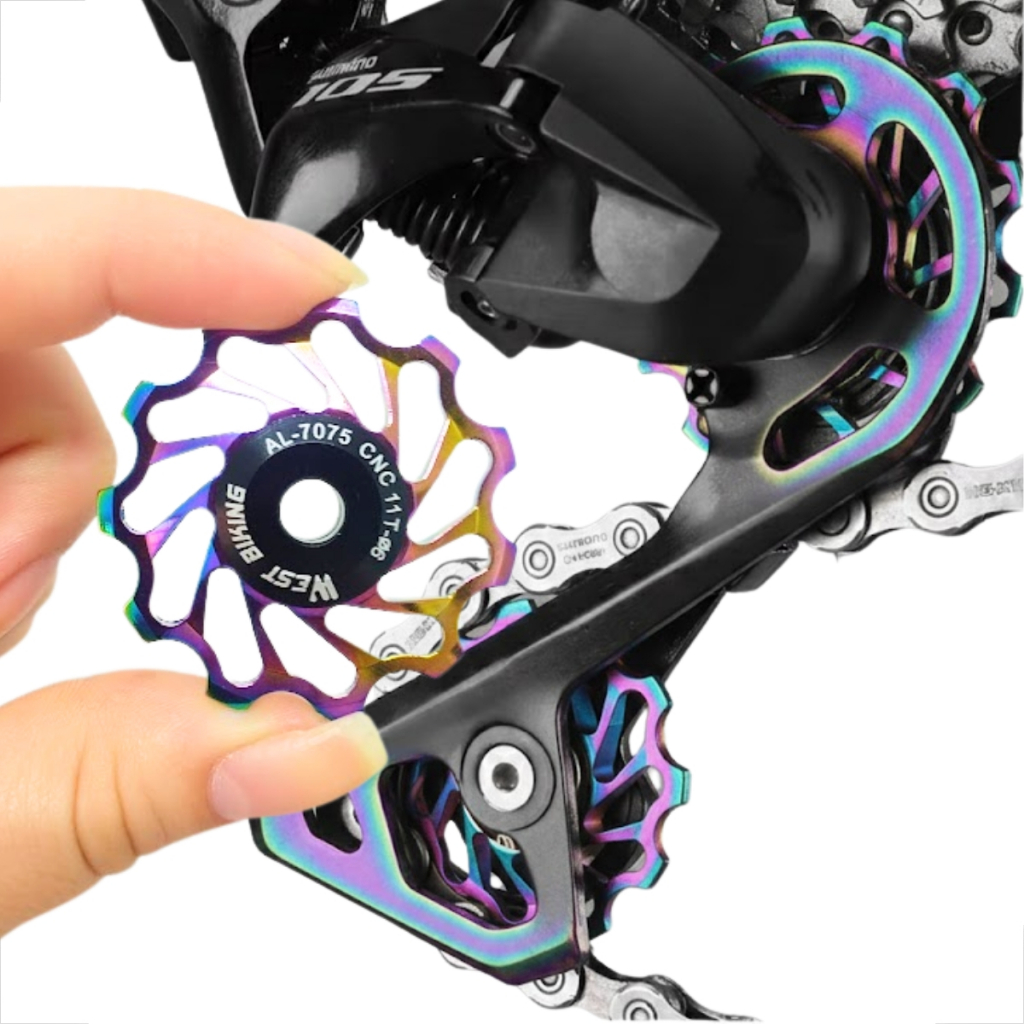 Roldana Câmbios Traseiro 7, 8, 9, 10v 11 Dentes Bike Colorido Style Rolamento Ceramica