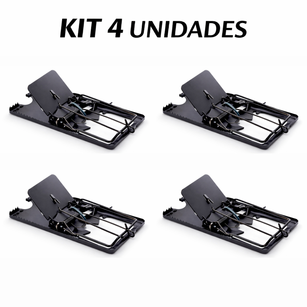 Kit 4 Ratoeira Pega Tudo Armadilha Metal Para Ratos Ratazanas Roedores Alta Eficiência em Oferta na Shopee