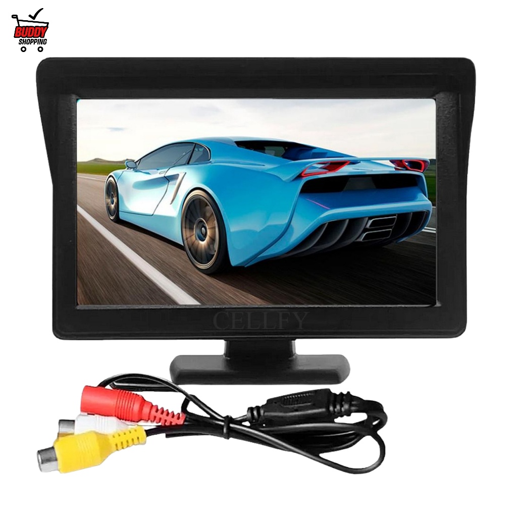 Kit Monitor Veicular AMA-143 Tela LCD Com Camera de Re Visao Noturna Universal Estacionamento Novo em Oferta na Shopee