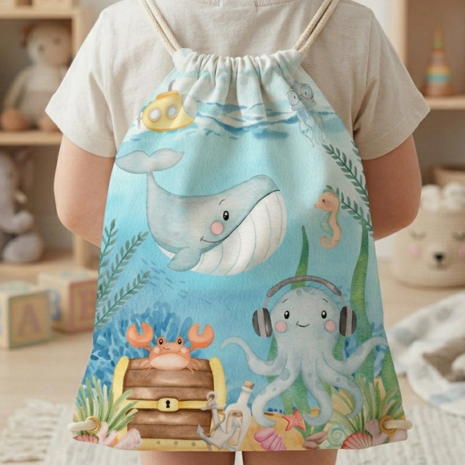 Kit 15 Mochila saco sachochila sacola fundo do mar