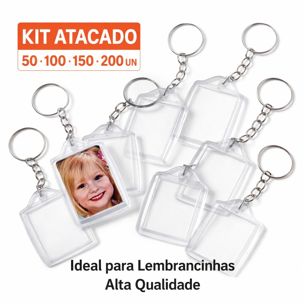 CHAVEIRO ACRÍLICO PARA FOTO 3X4  LEMBRANCINHAS 50 , 100 , 150, 200 UNIDADES