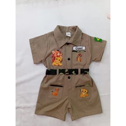 macacão infantil selva leão