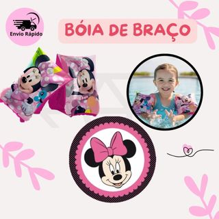 Bóia De Braço Infantil Inflável Par Minnie Mouse Até 20 KG Para Piscina Mar Rio da Marvel