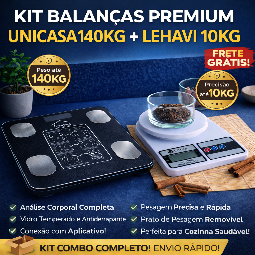 Balança Digital precisão alta  Bluetooth análise corporal  bioimpedância kit cozinha peso 140kg 10kg