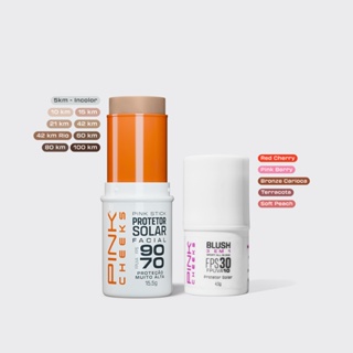 Pink Stick Protetor Solar Filtro Solar Cores + Blush Cores PINK CHEEKS Original Super Promoçao em Oferta na Shopee