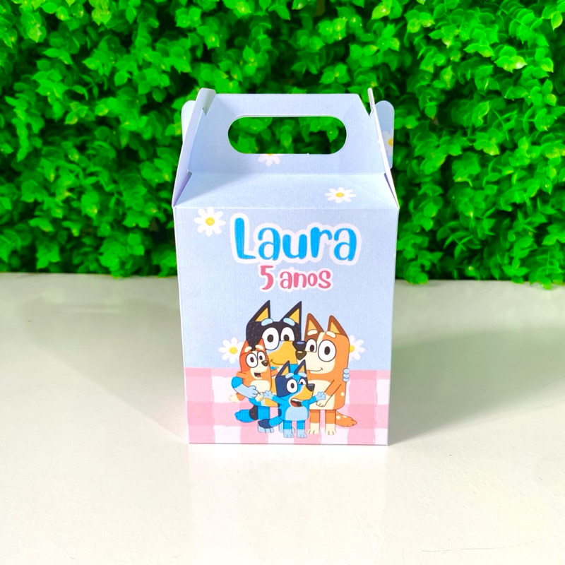 Até 30un Caixinhas Surpresa Maletinha Lembrancinha Personalizada Bluey
