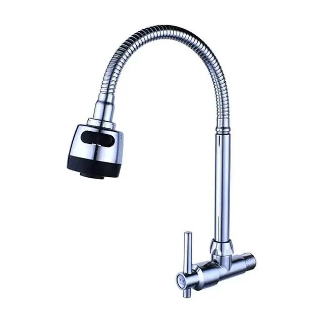Torneira Gourmet Flexível de Parede Cromada com Bica Móvel e Arejador – Cozinha Moderna 1/2” em Oferta na Shopee