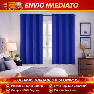 Cortina Oxford Para Escritório 2,00 x 1,40 Casa Cozinha Apartamento Apto Quarto Sala Janela Ilhos em Oferta na Shopee