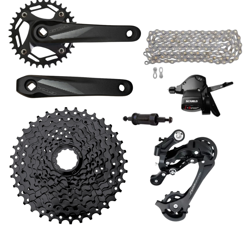 Kit Grupo Transmissão 1x9 Sunrun/absolute/gts Completo 18v