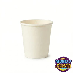 Kit 200 Copos Papel Biodegradáveis Café 60ml ou 150ml Branco Festas Eventos Coffe Break