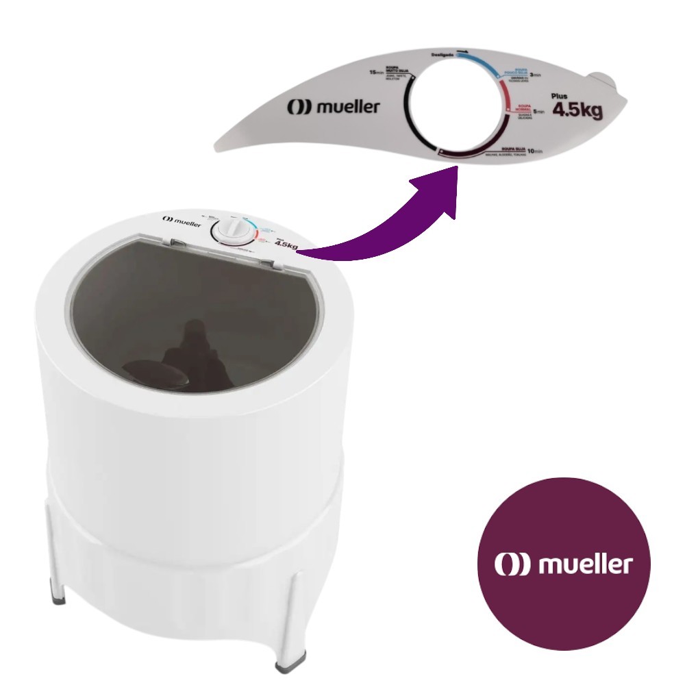 MUELLER ETIQUETA PAINEL ADESIVO LAVADORA/MAQUINA PLUS BCO POR Ref.: 110000750