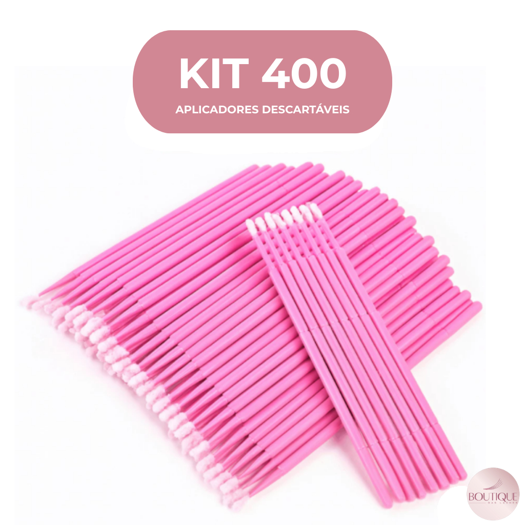 400 Microbrush Cotonete Alongamento Extensão de Cilios Fio a Fio Volume Brasileiro em Oferta na Shopee