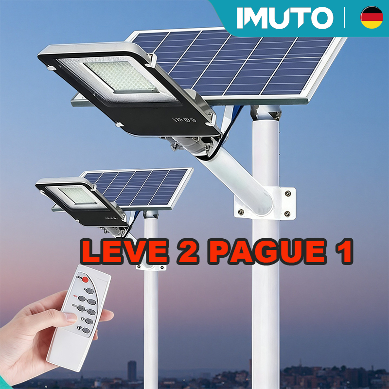 IMUTO Refletor Solar Grande Postede luminária Solar externa Poste de luz Rua Sensor Controle Com 3 Funções em Oferta na Shopee