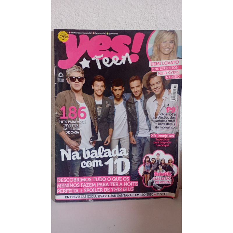 Revista Yes! teen capa One direction rbd sem posteres rebelde