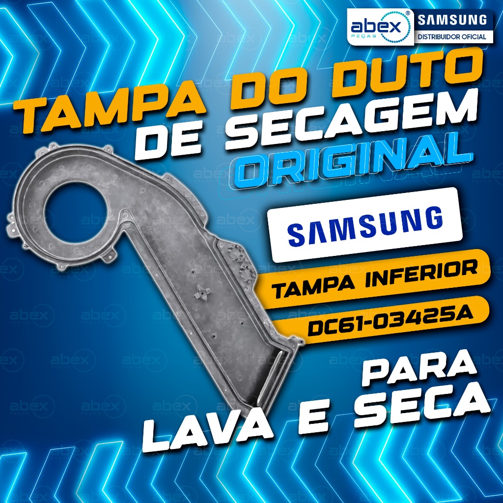 Gabinete Inferior Duto Secagem Lava e Seca Samsung WD856UHSAWQ DC61-03425A Original