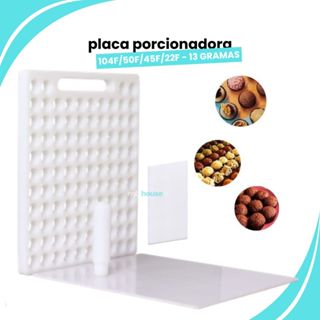 Placa Porcionadora Dosadora Doces 13G Brigadeiro Beijinho Confeitaria 104F 50F 45F 22F em Oferta na Shopee