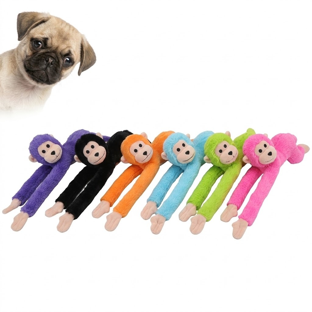 Brinquedo Pet Mordedor Pelúcia Macaco Grande 67cm Sonoro em Oferta na Shopee