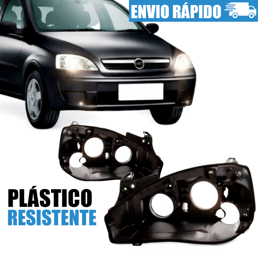 Par Carcaça Farol Corsa 2003 04 05 08 09 10 2011 (arteb) em Oferta na Shopee