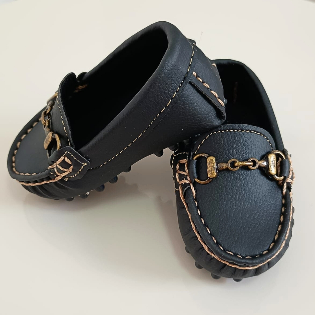 Sapato Social Mocassim Preto Infantil Bebe Menino P/ Casamento Aniversario Festa em Oferta na Shopee