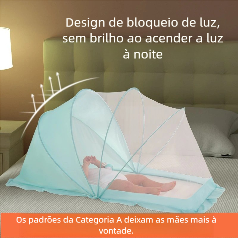 Mosquiteiro Infantil Portátil Dobrável - Rede Mosquiteira Compacta para Viagens