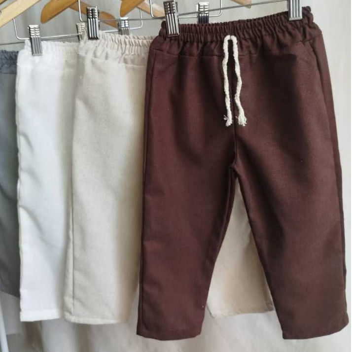 Kit 2 Calças de Linho Infantil menino – Tamanhos 1 a 8 Anos -roupa infantil menino - moda kids