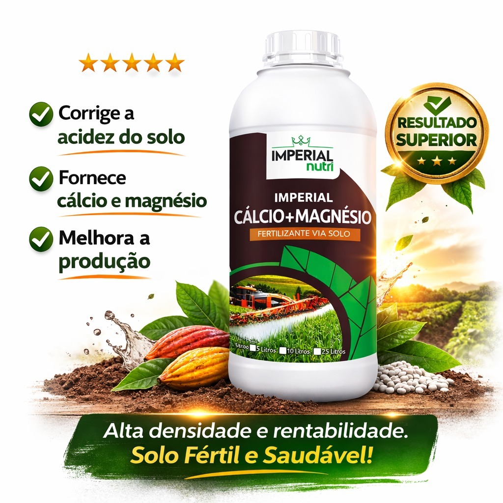 Adubo Calcio+magnésio Para Queima De Borda De Alface-1 Litro