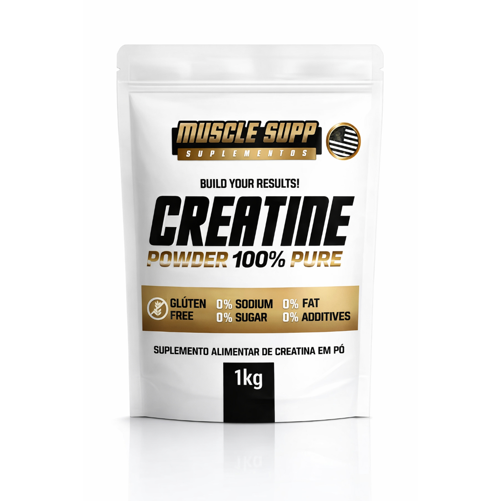 Creatina 100% Pura 1Kg Monohidratada Muscle Supp