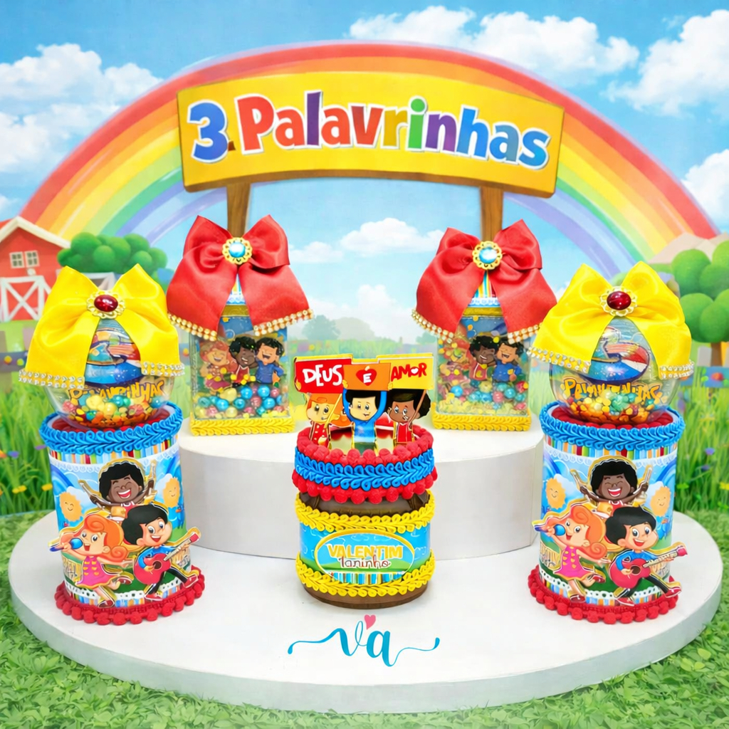 Kit Festa Luxo 3 Palavrinhas Menino I Personalizados I Lembrancinhas I Caixinhas I Aniversários I Cofre I Nutella I Milk