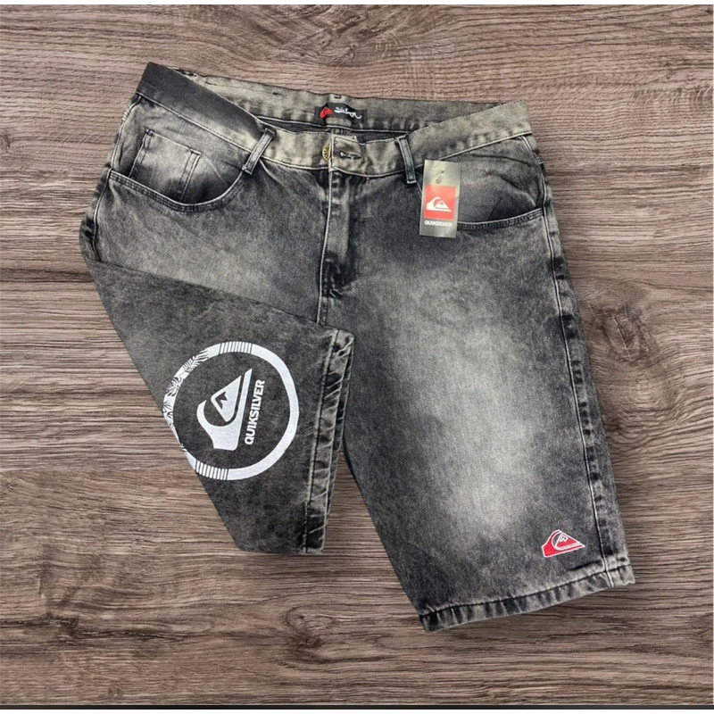 Bermuda Masculina Jeans shorts com Marca