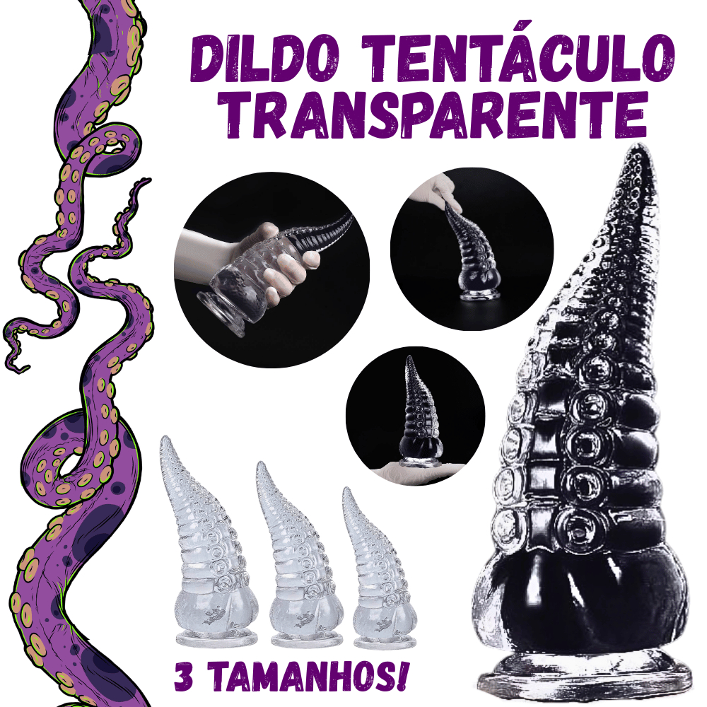 Dildo Tentáculos de Polvo Transparente 3 Tamanhos Hentai Monster Romance Grande Textura Teratofilia