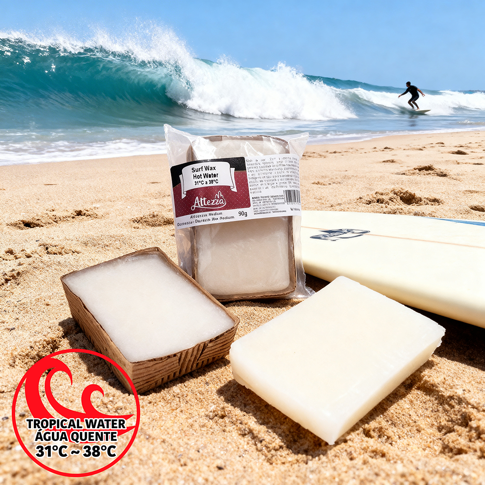 1 Parafina Surf Wax Hot Water Hard Altezza 90g a Melhor do Mercado Para Prancha de Surf - Entrega Rápida