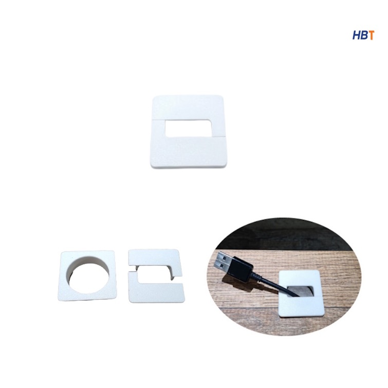 Passa Fio quadrado L Branco em várias medidas / Acabamento para móveis em Oferta na Shopee