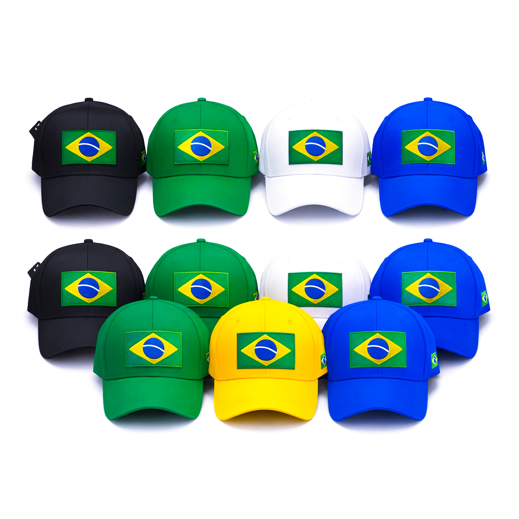 Boné Kit Atacado 10 Bonés Brasil Seleção Brasileira Copa do Mundo Bordado Snapback