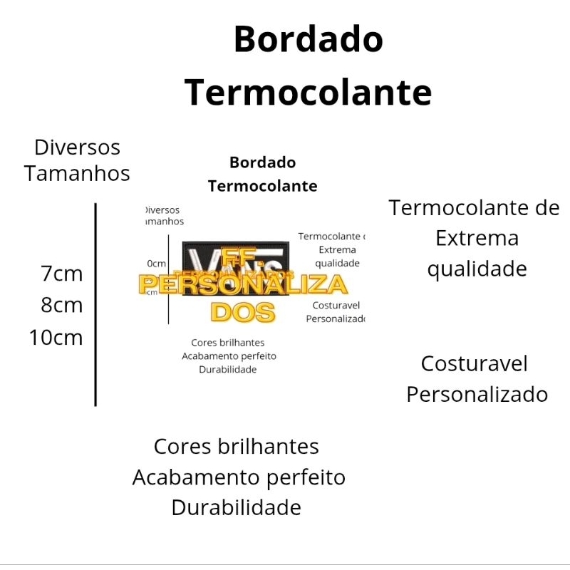 Bordado Patch VS Preto e Branco