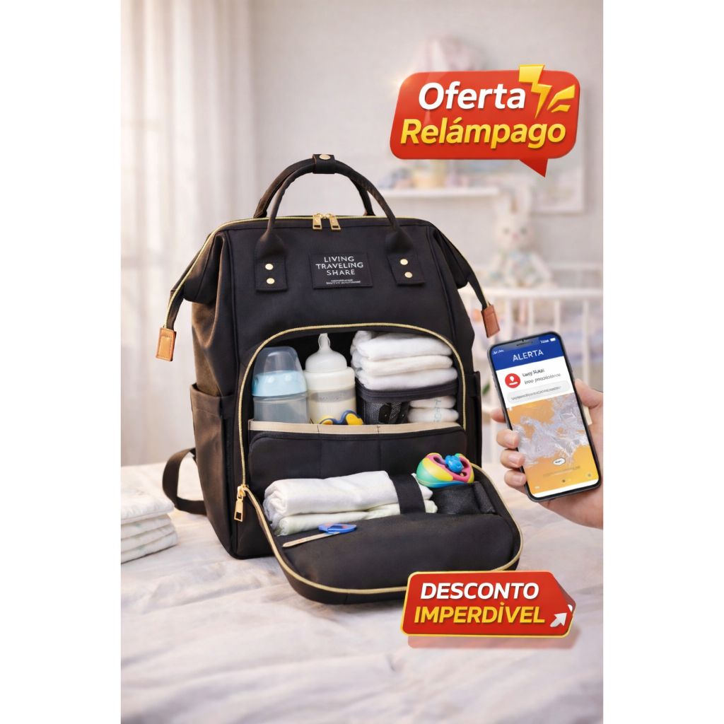 Mochila Maternidade Grande Organizador Bebê com Bolso Térmico