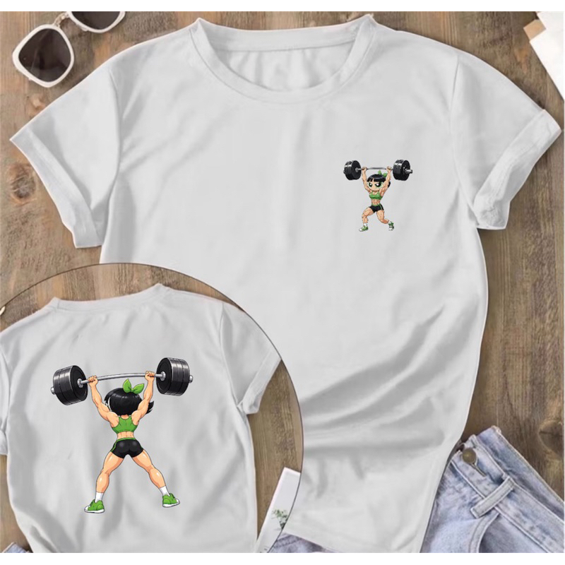 Camiseta Fitness Feminina Academia PODEROSA DOCINHO 100% Algodão