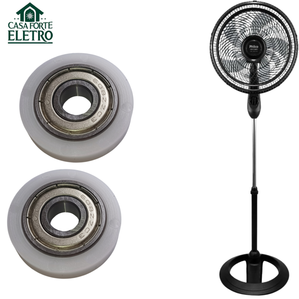 Kit Bucha + Rolamento 608 Alta qualidade Compatível com Ventilador Coluna Philco Mega Turbo 40PH