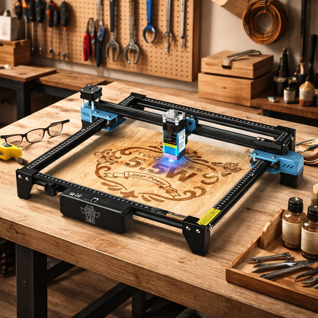 TTS-55 Pro Máquina Gravadora Laser Corte e Gravação em Madeira Acrílico