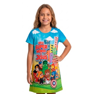Vestido Infantil ou Adulto - Meu Super Herói é Jesus em Oferta na Shopee