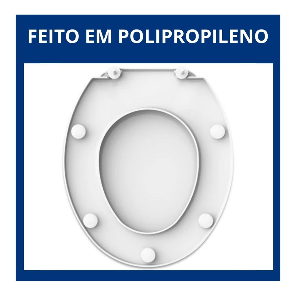 ASSENTO UNIVERSAL OVAL PRIME BRANCO CONVENCIONAL POLIPROPILENO TUPAN — imagem 2 de 2