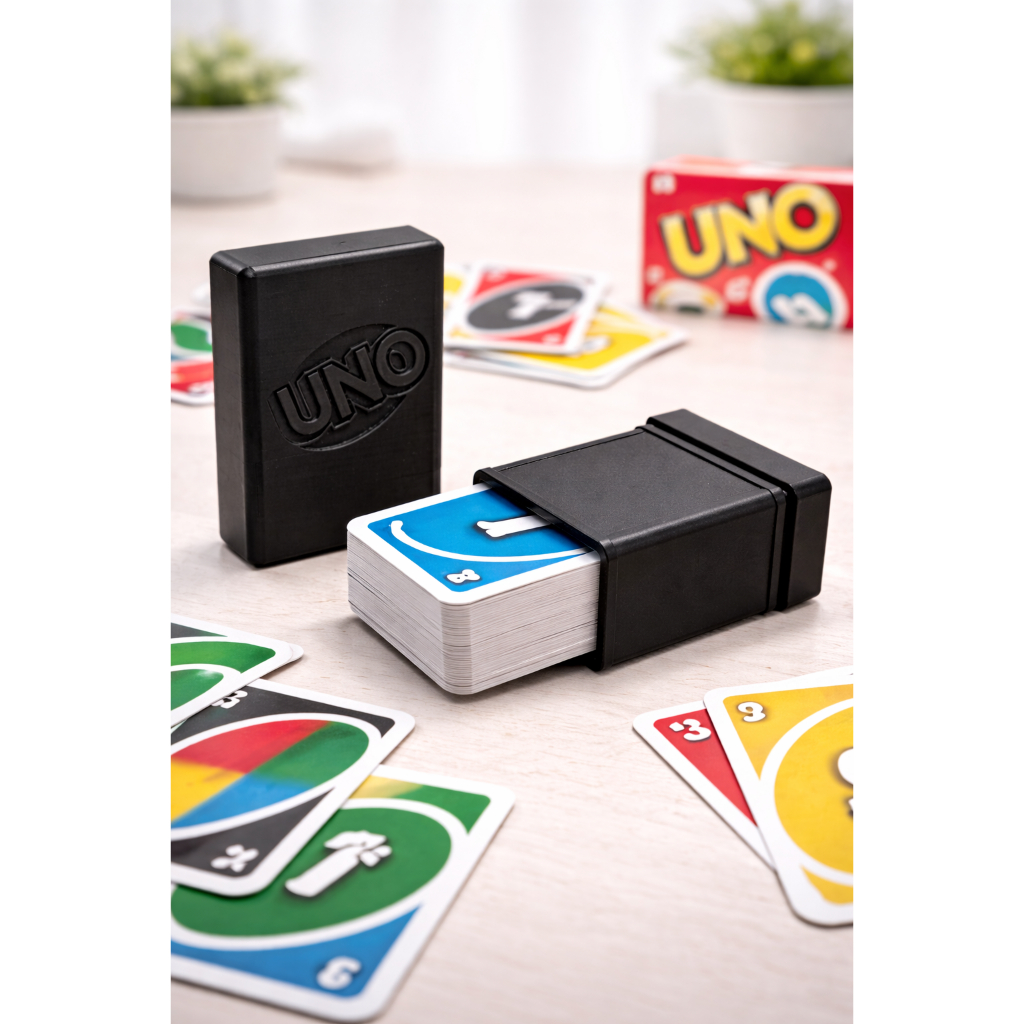 Estojo Para Cartas UNO ORGANIZADOR Jogo Viagem Proteção Compacto Resistente Plástico