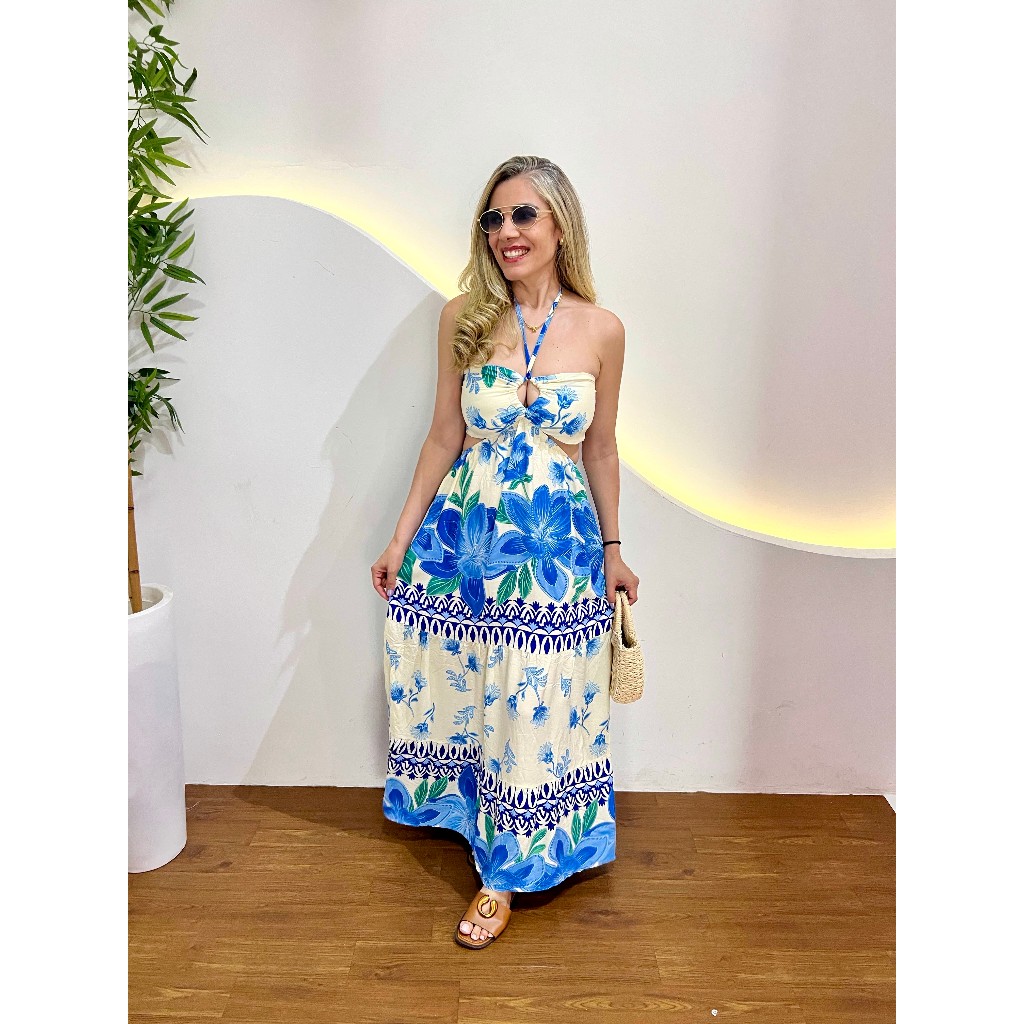 Vestido Longo Feminino em Viscolinho Elegante – Casual, Leve e Confortável