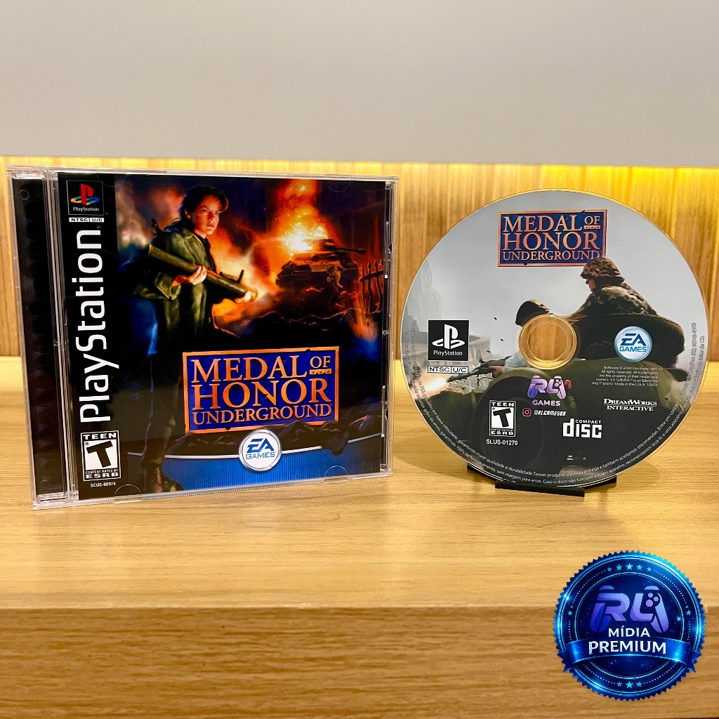 Jogo Medal Of Honor Underground Para PS1 - MÍDIA PREMIUM