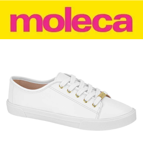 Tênis Moleca Feminino Virgínia Casual Baixo Conforto Branco