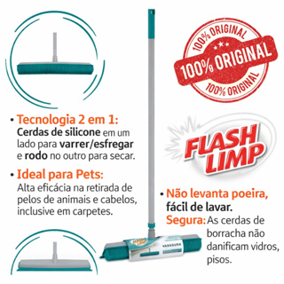 Vassoura Emborrachada Multiuso 2 Em 1 FLP6132 Flash Limp em Oferta na Shopee