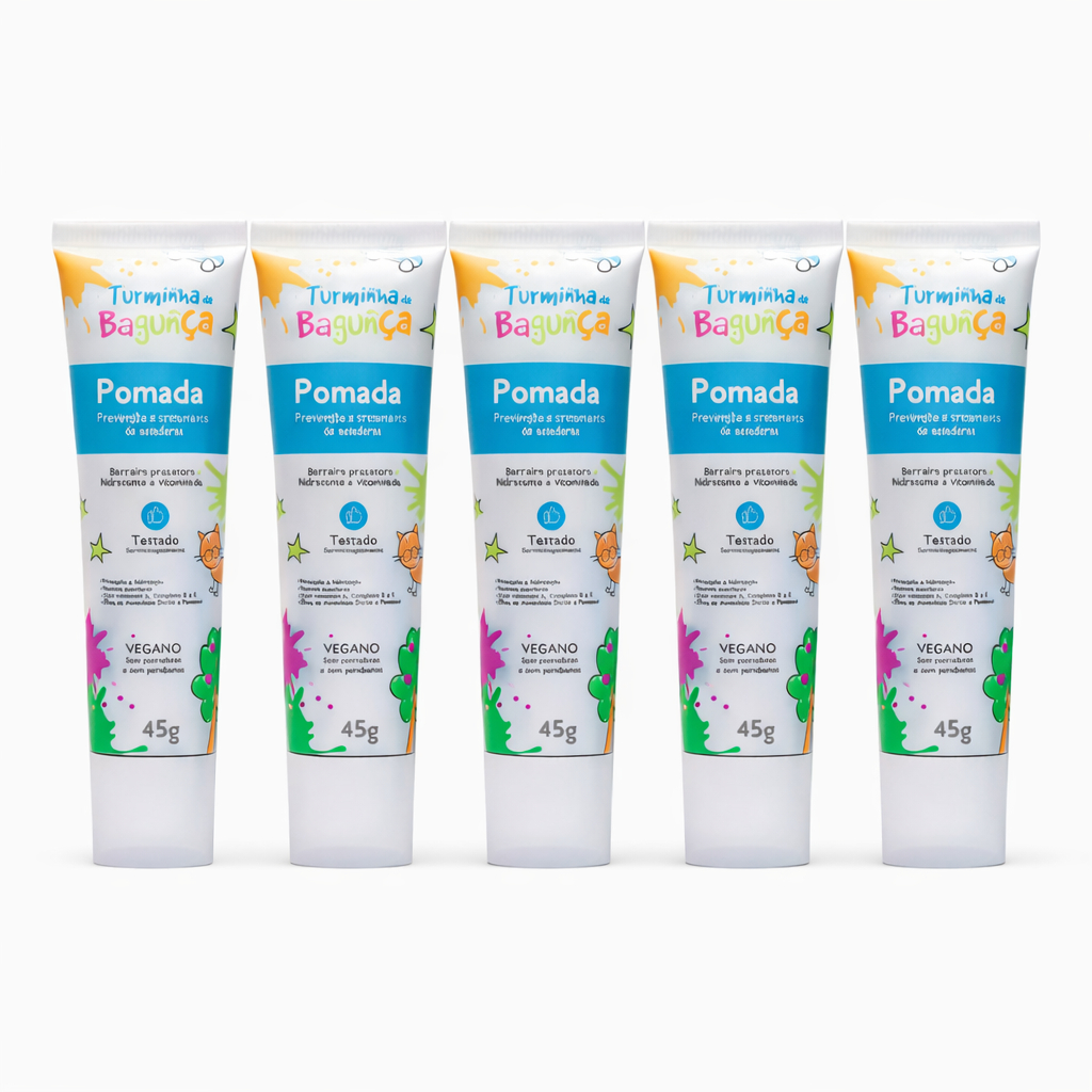 Kit 5 Pomadas Preventivas para Assaduras 45g Turminha da Bagunça
