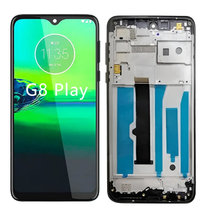 Tela Frontal Display Touch Lcd Compatível Moto G8 Play ORG Com Aro